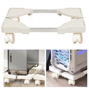 SPORWAY Support PC sous Bureau: Support D'unité Centrale Mobile avec Roues Verrouillables, Antidérapantes Support Tour PC Taille Réglable, Chariot de Support de Tour PC pour La Plupart des PC (Blanc) (BAOBAOBAOB, neuf)