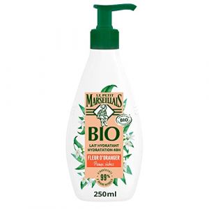 Le Petit Marseillais - Lait Hydratant Hydratation 48h Fleur d'Oranger BIO (flacon-pompe de 250 ml) &ndash; Lait corps pour peaux s&egrave;ches &ndash; 99% d'ingr&eacute;dients d'origine naturelle (BOOKSTORE-SELLER, neuf)