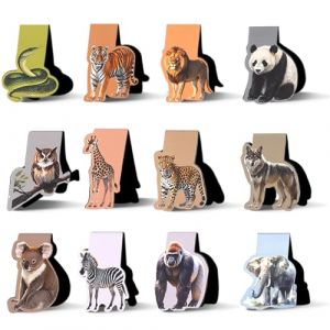 12 Pi&egrave;ces Signet Magn&eacute;tique Animaux, Marque-page Magn&eacute;tique Animaux, Marque-page Magn&eacute;tique pour Enfants, Clips De Livre pour Enseignants, Tudiants, Adultes &eacute; Enfants, Gar&ccedil;ons et Filles (litomarty trading OU, neuf)