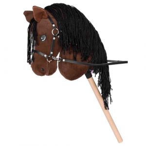 Start Hobby Horse Cheval de bataille en peluche avec bâton en bois - Cheval bâton réaliste avec longue crinière à coiffer - Cheval de jeu doux pour enfants (Bellaun), A3 (Horse Trade, neuf)