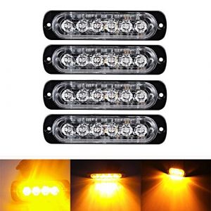 Ricoy Feu de freinage stroboscopique à 6 LED pour voiture - Barre lumineuse pour véhicule de 12 V à 24 V - Balise clignotante de sécurité pour voiture, véhicule utilitaire, bateau, remorque, caravane (Ricoy, neuf)