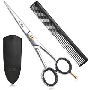 Ciseaux Coiffure Professionnels Par GTEX - 6,5 Pouces Ciseaux de Coiffure en Acier Inoxydable à Haute Teneur en Carbone - Ciseaux Cheveux Kit Coiffure Hommes et Femmes - Ciseau Coiffeur Hair Scissors (Home and Kitchen Shop, neuf)