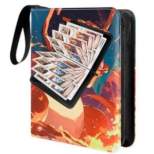 Holyhcx 50 Pages Classeur Carte Imperm&eacute;able,400 Cartes Album Carte,Portable Porte Carte,Livre Carte avec Fermeture &eacute;clair,Double Face Albums pour Cartes &agrave; Collectionner,Cadeau No&euml;l/Anniversaire (XIE_DA_STORE, neuf)