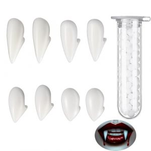 Wuhonghao Dent de Vampire,Halloween Kit de Fausse Dents de Vampire Adulte,Pour le Cosplay Vampire Fangs Enfant,Costumes de Favoris Pour la F&ecirc;te d'Halloween Faux Proth&egrave;ses de Vampire D&eacute;coratives (Yongtaieu, neuf)