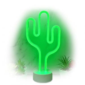 The Glowhouse Cactus neon light night light avec batterie décor chambre stand, operated cactus lampes illuminez enseignes lumineuses (The Glowhouse, neuf)
