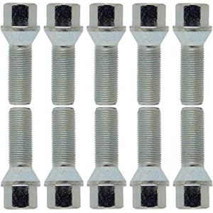 Lot de 10 boulons de roue coniques argentés M14 x 1,5 55 mm (TUNERSHOP, neuf)