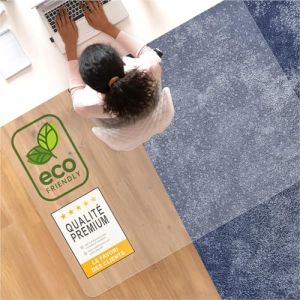 NOVA FORMA Dessous de Chaise DURA Mat en Polycarbonate - Tapis Transparent antidérapant pour sols tissés (Tapis, Moquette etc.) - Protection de Sol Ergonomique - 150 x 150 cm, Transparent (outletstores-direct, neuf)