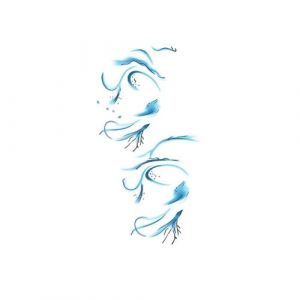 Autocollant dragon bleu pour bras, clavicule, non réfléchissant, imperméable, réaliste, jetable, sans décoloration, lavable, longue durée(2pcs) (CHJWEIHHERT, neuf)