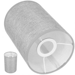 PLAFOPE Abat-Jour en Lin Gris pour Lampadaire Abat-Jour Rond 30 CM Housse Lavable et Amovible Diffuseur de Lumi&egrave;re Douce pour Salon et Chambre (CCting, neuf)