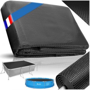 tectake® Bâche chauffante Piscine Rectangulaire 5x10m Noir Bâche de Protection & Chauffage Piscine Hors Sol Spa Piscines tubulaires, Adaptable à la Taille souhaitée, Chauffage Solaire (Made4Home SAS, neuf)