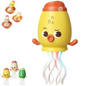 Explorateur de tentacules intelligent, pieuvre Wiggly Wonder - Pieuvre électrique à éviter de ramper avec LED et musique - Jouet calamar dansant - Rechargeable par USB - Jaune (Rui 7-14Delivery, neuf)