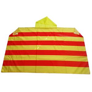 AZ FLAG Drapeau Catalogne 150x90 cm - Cape Drapeau Catalan 100% Polyester avec manches int&eacute;gr&eacute;es - Body Flag (AZ-FLAG, neuf)