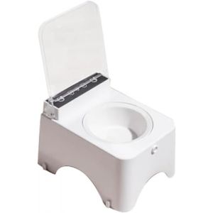 Gamelle Intelligente pour Chat, Bol en Acier Inoxydable 304, 330ml, Design Incliné avec Couvercle Anti-poussière, Rechargeable (SUIGEGUA, neuf)