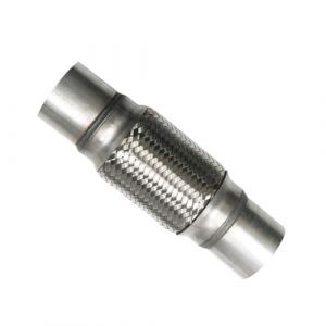 RCCT Tuyau flexible d'&eacute;chappement 63 mm - Tuyau flexible en acier inoxydable 65 mm / Tuyau flexible d'&eacute;chappement 2,5 pouces universel Tuyau d'&eacute;chappement de r&eacute;paration (254 mm de longueur, 2,5 pouces (EU AUTO PARTS SUPPLIER, neuf)
