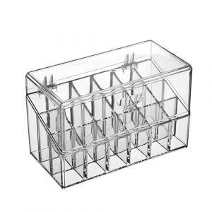 WRITWAA Bo&icirc;te De Rangement Pour L&egrave;vres Bijoux Et Cosm&eacute;tiques Avec Compartiments Plastique Rigide Transparent Bo&icirc;te De Rangement Portable (Saieli, neuf)