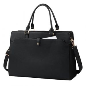 Sac Cabas Femmes Sac &agrave; Main, Grande PU Cuir Sac Ordinateur, Sac Cabas Ordinateur Femme, Sac &agrave; Main pour Ordinateur, 15,6 Pouces Sac &agrave; Main &Eacute;l&eacute;gant, Grande Sacoche Porte Document Cuir PC pour Travail (Fukuhaza, neuf)