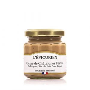 L'&eacute;picurien - Tartinade Cr&egrave;me de Ch&acirc;taignes Festive Foie Gras &ndash; 100g (L'EPICURIEN, neuf)