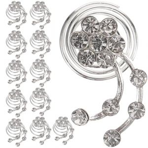 Gatuida Lot de 12 Pinces à Cheveux Spirale Argentées Strass Accessoires de Coiffure pour Mariage Épingles Spirales pour Cheveux de Mariée pour Soirées et Événements Festifs (Brandon Zou, neuf)