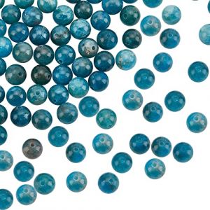 OLYCRAFT 62pcs Perles D'Apatite Naturelle 6.5mm Bleu Oc&eacute;an Perles de Pierres Pr&eacute;cieuses Rondes en Vrac pour Bracelet Collier Fabrication de Bijoux (OLYCRAFT EU, neuf)