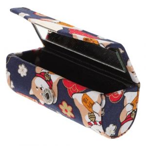 SOIMISS Mini-bo&icirc;te de rangement &agrave; l&egrave;vres maquillage rouge &agrave; l&egrave;vres mignon Sac &agrave; l&egrave;vres pour le sac &agrave; main petit portefeuille &eacute;tui &agrave; rouge &agrave; l&egrave;vres femme cas de rouge &agrave; l&egrave;vres chiffon Bleu (Star-wish, neuf)