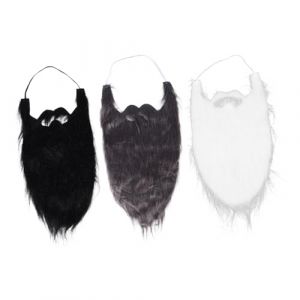 FRCOLOR 3 Pièces Barbe Costume Barbe Ornements Pour Hommes Costume Poils Visage Cosplay Poils Visage Barbe Halloween Costume Vieil Homme Costume Adulte Hommes Costume Barbes Pour (White Beach, neuf)