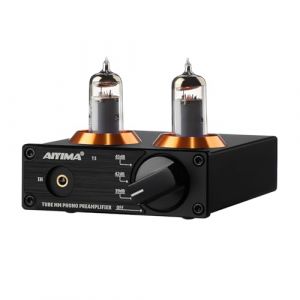 AIYIMA T3 Tube MM pr&eacute;amplificateur Phono pr&eacute;ampli HiFi avec gain pr&eacute;ampli Audio st&eacute;r&eacute;o pour platine vinyle phono Audiophile/tourne-disque (YIMA-TECHNOLOGY, neuf)