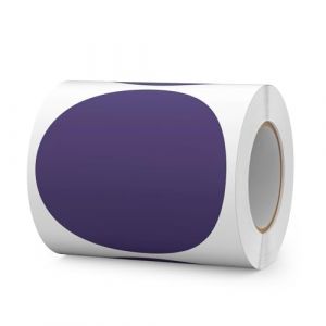 FINDAT &Eacute;tiquettes Autocollantes Rondes 100 mm Violet Rouleau Vinyle 300 Gommettes Imperm&eacute;able &Eacute;criture Marqueur pour D&eacute;m&eacute;nagement Bureau (ZHIYUU, neuf)