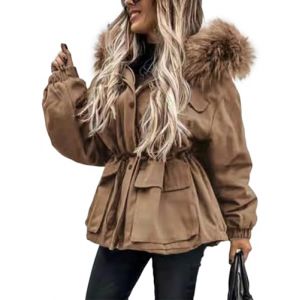 ORANDESIGNE Femme Doudoune Mi-Longue Manteau Chaud Brillante Blouson Hiver Elegant Slim Jacket Veste E Kaki XL (Wowmart Zoo X., neuf)