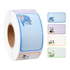 1 Rouleau / 300 Pcs Autocollants d'&Eacute;tiquettes, &Eacute;tiquettes Autocollantes, &Eacute;tiquettes V&ecirc;tement Enfant Adh&eacute;sives, Imperm&eacute;ables, Lavables en Machine (LMINGMING, neuf)