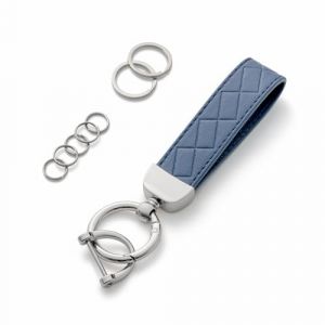 AOKSUNOVA Porte-cl&eacute;s Bleu Bande &agrave; Clefs en Cuir Porte-cl&eacute;s de Voiture avec Anneau &agrave; Clefs pour Dames, Messieurs (AOKSUNOVA-FR, neuf)