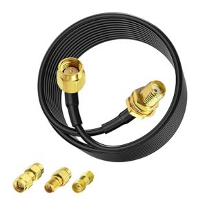 Superbat C&acirc;ble Rallonge SMA Double Blindage ALSR100 5m Kit : C&acirc;ble SMA M&acirc;le &agrave; Femelle Faible Perte 50 Ohm pour 4G LTE, Antenne WIFI/GPS/4G/GSM, Modem 4G/5G, Routeur, Antenne Radio (Superbat-EU, neuf)