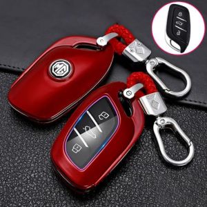 ZGCYK Voiture Coque de Clé pour MG ZS MG3 MG4 MG5 Scorpio MG6pro MG Mulan MG Navigator MG HS Télécommande étui à Clés Boîtier Protection Porte-Clés Gift Accessories,Redstyle-A (PEIJIDAMAI, neuf)