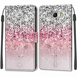 SIENIANLINE Etui pour Samsung Galaxy J5 2016, PU en Cuir &agrave; Rabat Housse &Eacute;tui de Antichoc Housse avec [Fonction Stand] Coque Compatible Samsung Galaxy J5 2016 (DIKAS, neuf)