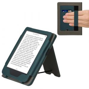 kwmobile &Eacute;tui pour liseuse &eacute;lectronique Compatible avec Kobo Clara 2E - Housse Rabat liseuse en Simili Cuir - p&eacute;trole (SX-Commerce, neuf)