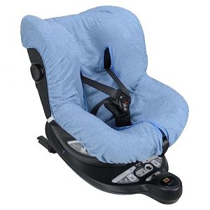 Babysanity® Housse de siège de voiture universelle 0/18 en double éponge de coton 100 % housse de siège lavable avec passage, sangles – Fabriqué en Italie – (Avio) (BABY SANITY, neuf)