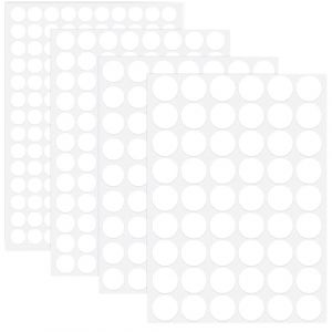 Richunie 360 Pi&egrave;ces Cache Vis Blanc,12mm/15mm/18mmm/21mm Cache Vis Adhesif,Cache Trou Meuble,Cache Trou Mur,pour Trous de Vis,Armoires Murales,Bureaux,Tiroir,R&eacute;parations de Meubles (Uniteda, neuf)