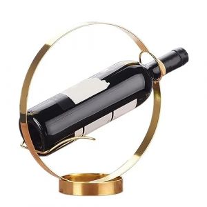 JISADER Porte-Bouteille en M&eacute;tal,Casier &agrave; Vin,&Eacute;tag&egrave;re &agrave; Vin,Porte-Bouteilles de Vin Moderne,Support pour Bouteille de Vin,Range Bouteilles pour Cuisine,D&eacute;coration de La Maison,24.5x9.5x26.5cm (JIAPpin, neuf)