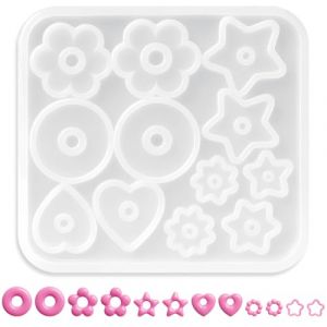 Arvoni Moule en R&eacute;sine Epoxy, Moules en Silicone avec Pendentif en Forme de Fleur, Wiederverwendbar Moule Resine Epoxy Bijoux pour Cr&eacute;ation de Boucles d'Oreilles et Pendentifs Colliers Moules (XingJiaHongSheng, neuf)