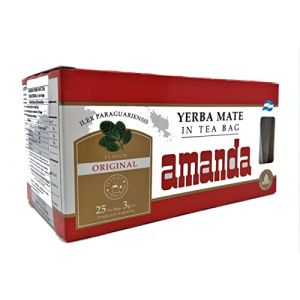 Amanda Sachets de Yerba Mat&eacute; Traditionnel 3g x 25 sachets|Yerba Mat&eacute; Argentine | Boisson revigorante et &eacute;nergisante (GoodTea, neuf)