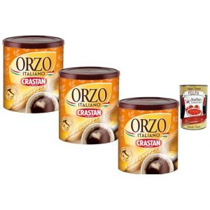 Italian Gourmet - Crastan - Boisson Soluble d&rsquo;Orge Italienne, Orzo Instantan&eacute; Torr&eacute;fi&eacute;, Alternative au Caf&eacute;, Lot de 3 x 120 g (360 g) + Italian Gourmet Polpa (Italiaen Gourmet UK Ltd, neuf)