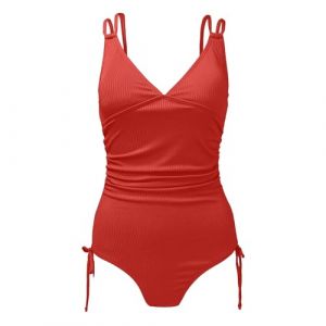 Générique Maillot De Bain Transbronzant Femme Bas De Maillot de Bain pour Femmes Couleur Unie Minceur Cordon Taille Haute Maillot de Bain Maillot De Bain Jupette Maillot De Bain Femme (RD1-C, XXL) (HYLLHM, neuf)