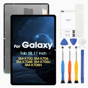 pour Samsung Galaxy Tab S8 LCD Écran pour Galaxy Tab S8 SM-X700 LCD Écran Tactile Digitazer Plein Assemblée avec Kit d'Outils de Réparation (11",Noir) (Little Wasp, neuf)