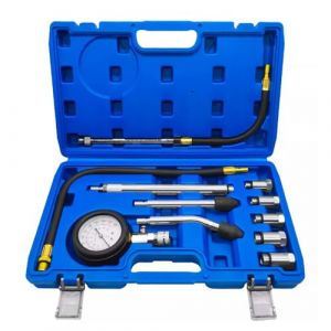 Testeur De Compression De Voiture, 11Pcs Testeurs De Compression Pour Moteurs à Essence De Cylindre Jauge De Compression Numérique 250 PSI Essence Coffret De Compressiomètre Automobile (occasiond, neuf)