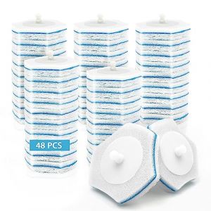 JEHONN Brosse WC Jetable Recharge 48 - Pack, Bath Scrub Stick Remplacement Cleaner Pad pour Lavabo Baignoire Piscine Lavabo Vadrouille (Seulement pour JEHONN) (JEHONN-FR, neuf)