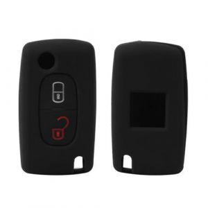 Kesiku Coque Cl&eacute; Voiture pour Peugeot 207 307 308 407 408 3008 5008 Citroen C2 C3 C4 C5 C6 C8 T&eacute;l&eacute;commande, Protection Coque Clef Silicone Citroen C3 - Noir (kesiku, neuf)