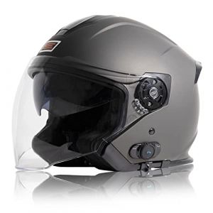 ORIGINE Casque Bluetooth Moto Jet Casque Scooter avec Double Visière Homologué ECE (H&H Sports Protection srl, neuf)