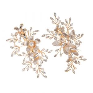 MUSISALY 2 Pièces Épingles À Cheveux Décoration Mariée Barrettes Strass Coiffe Accessoire Cheveux (YangF, neuf)