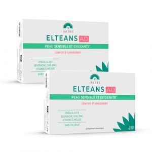 ELTEANS AD Lot de 2X60 Capsules | Pour Nourrir Et Apaiser Les Peaux Sensibles Et Exigeantes | Compos&eacute; d&rsquo;Ingr&eacute;dients d&rsquo;Origine Naturelle | LABORATOIRE JALDES (Ma Sant&eacute;, neuf)