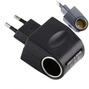 Adaptateur De Voiture Allume Cigare 220V À 12V,Adaptateur De Prise Allume Cigare,D'alimentation De Voiture,Convertisseur AC,DC Avec LED,Compatible GPS,Phone,Glacière Pour Voiture,Camping (qiwenr, neuf)