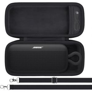 Khanka pour Bose Nouveaut&eacute; SoundLink Plus, Enceinte Portable Bluetooth &Eacute;tui Rigide de Transport avec Bandouli&egrave;re et Poign&eacute;e de Transport, &eacute;tui Uniquement (Noir) (YBY_EUGO, neuf)